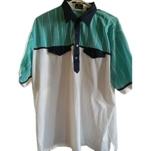 Vintage 80s‎ Golf Polo Shirt XL Countess Mara Dadcore Grandpacore Colorblock
